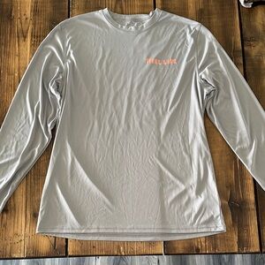 Light Gray Performance Tee with Subtle Script Logo